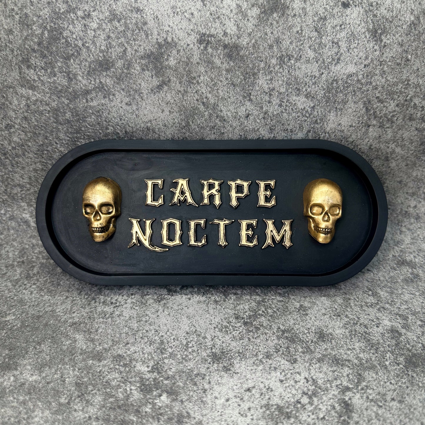 ‘Carpe Noctem’ Skull Wall Plaque