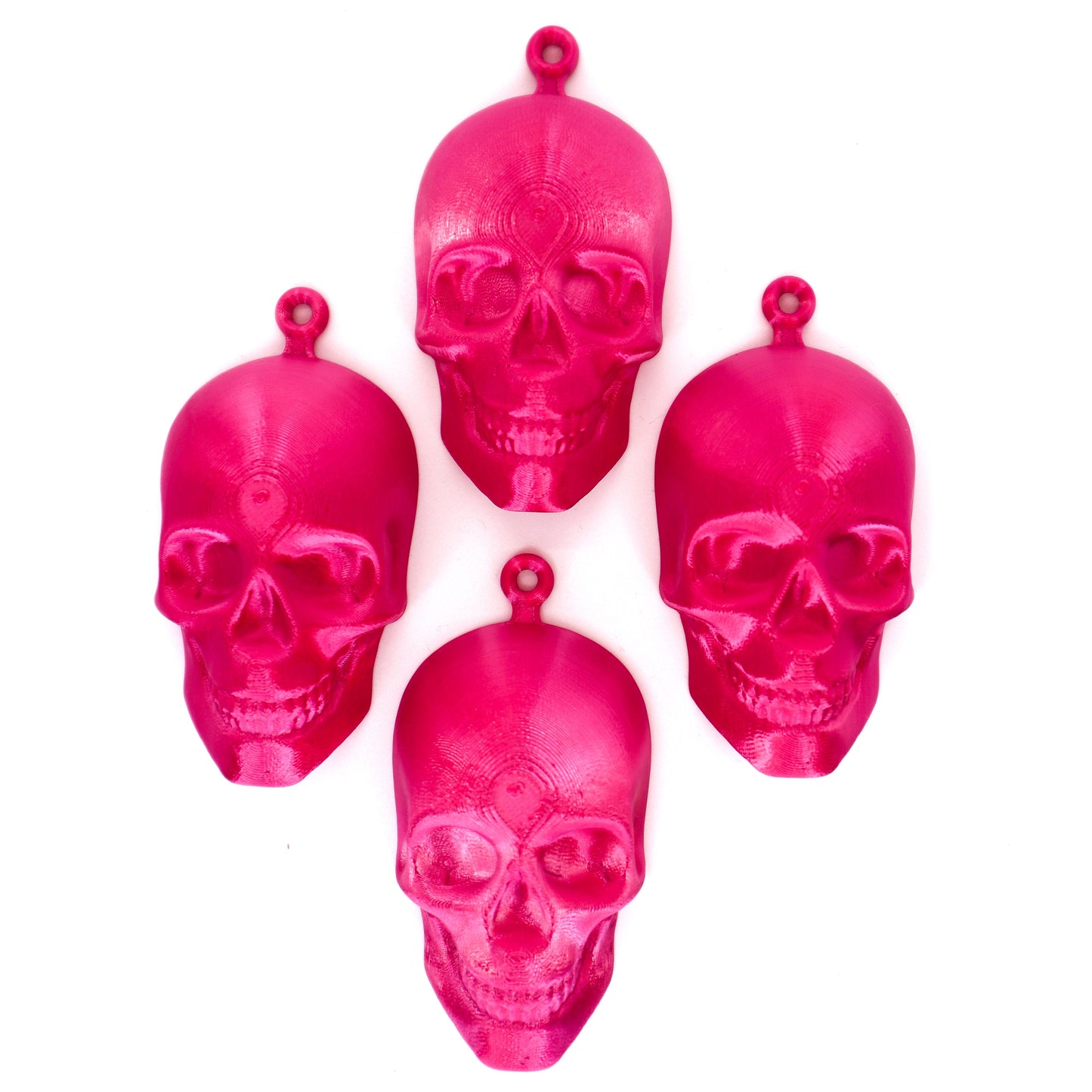 Pink Skull Alternative Christmas Bauble