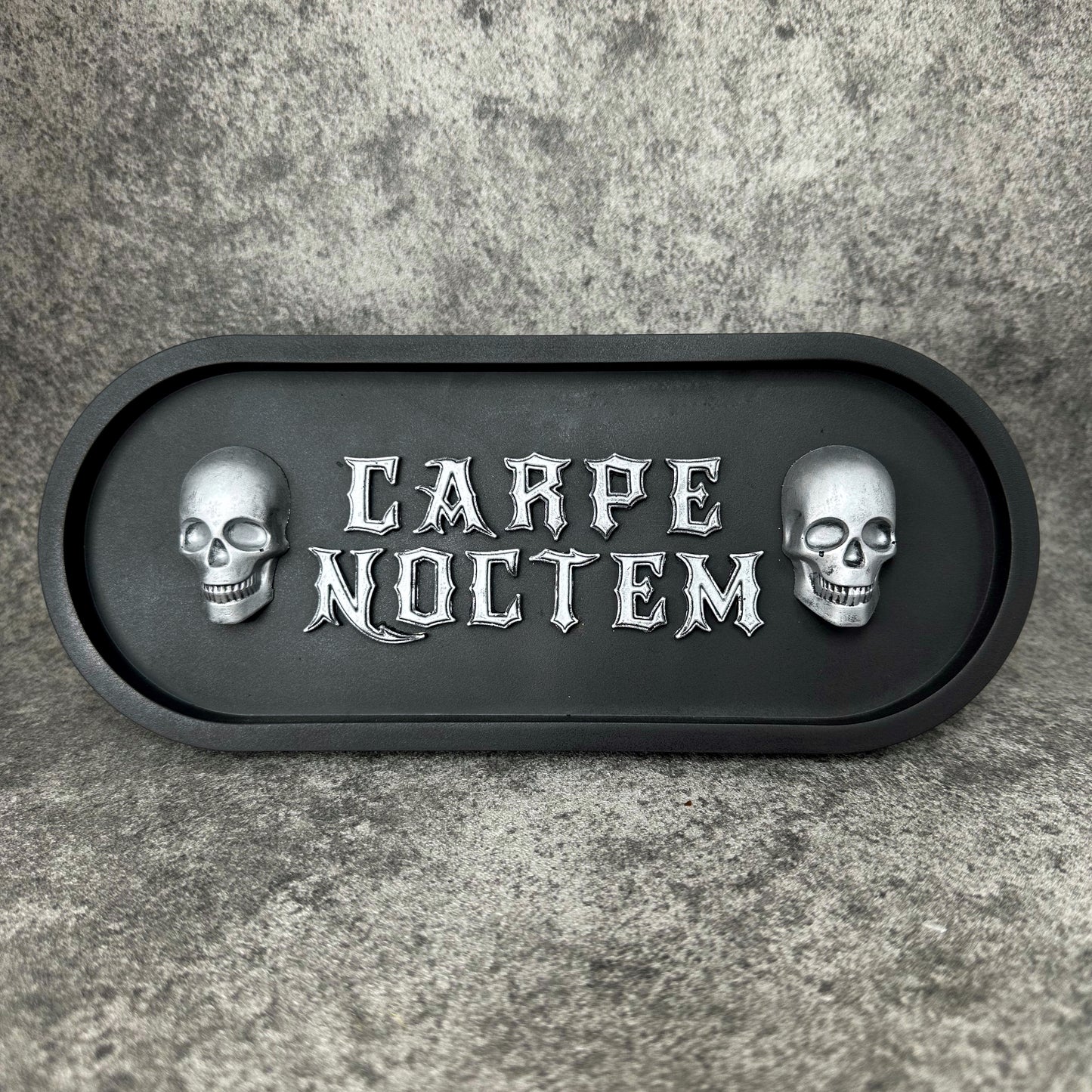 ‘Carpe Noctem’ Skull Wall Plaque