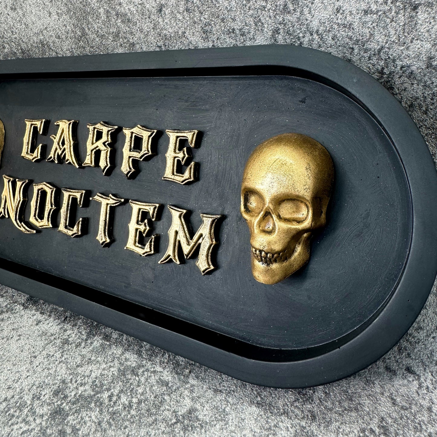 ‘Carpe Noctem’ Skull Wall Plaque