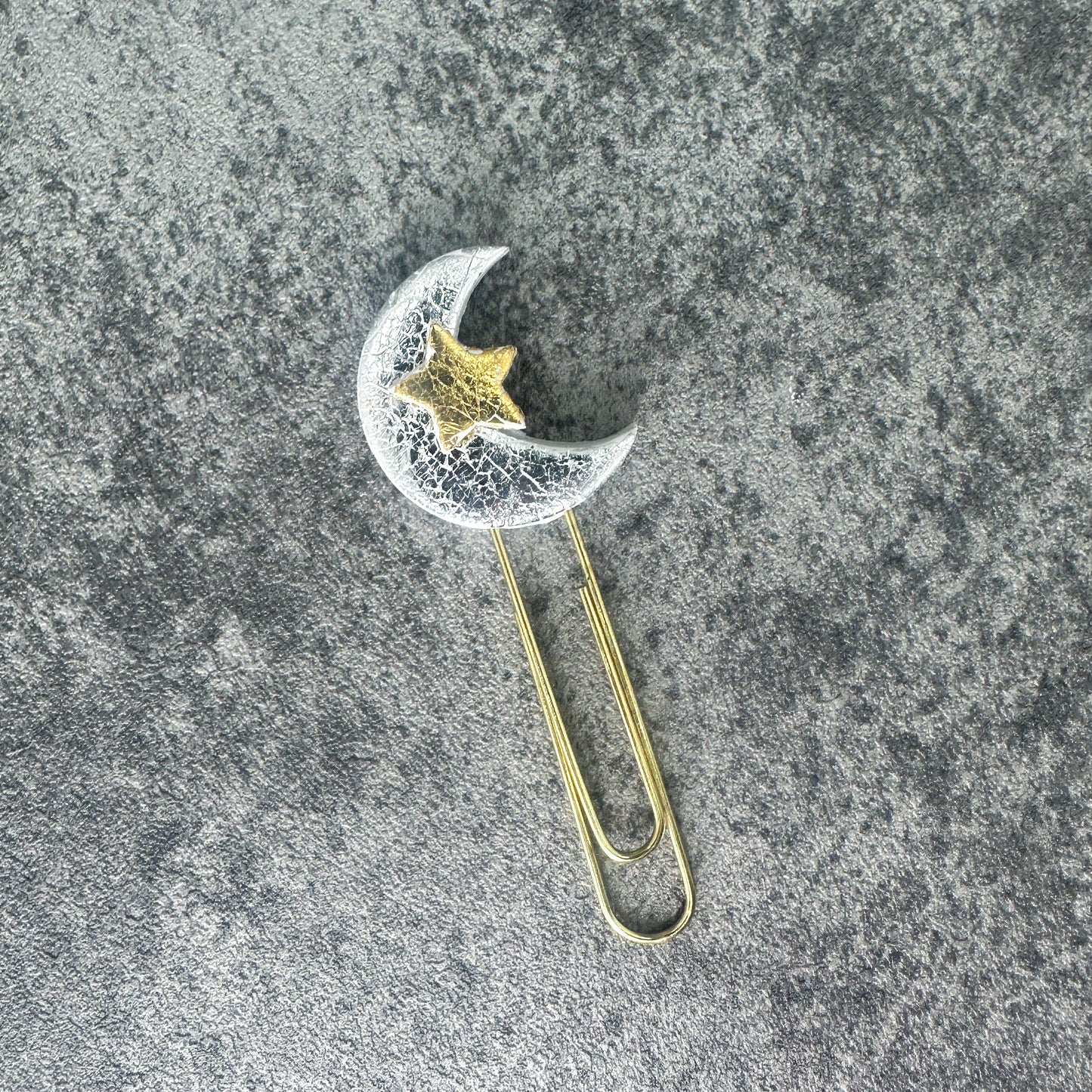 Silver Moon Handmade Bookmark