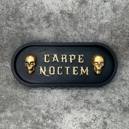 ‘Carpe Noctem’ Skull Wall Plaque