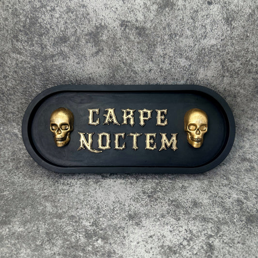‘Carpe Noctem’ Skull Wall Plaque