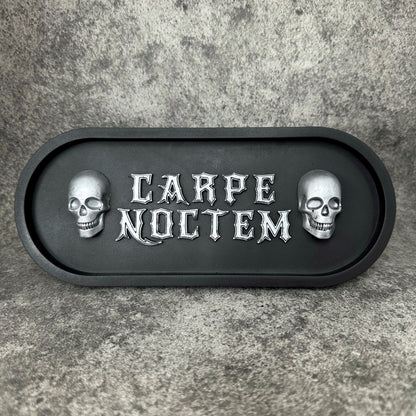 ‘Carpe Noctem’ Skull Wall Plaque
