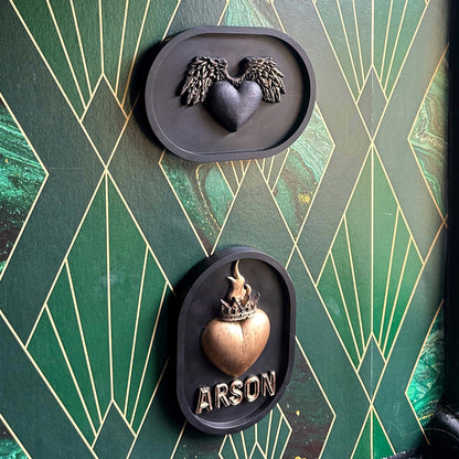 ‘Arson’ Sacred Heart Wall Plaque