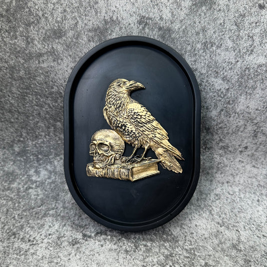 Raven Dark Academia Plaque