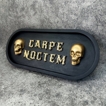 ‘Carpe Noctem’ Skull Wall Plaque